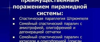 поражение пирамидных путей