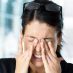 Darkening in the eyes