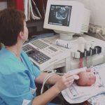 The appearance of a subependymal cyst of the brain in newborns