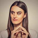 Woman with an envious look